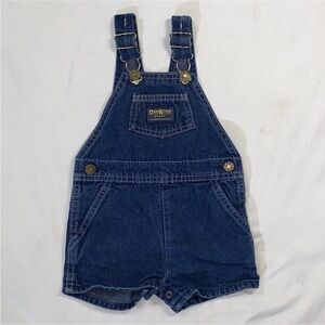 Vintage 80s Osh Kosh b’Gosh Denim Vestbak Overalls Shorts USA 18 months
